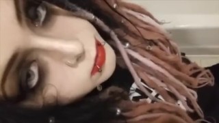Obsessed friend made compilation goth doll talking like a complete Slut