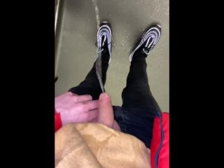 Hot Twink Pissing On His Way Home