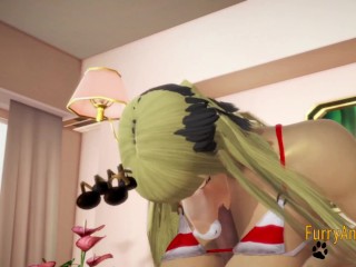 Furry Hentai 3D Yiff - Dragon Human &giraffe with big boobs hard sex