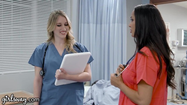 Girlsway Hot Rookie Nurse With Big Tits Has A Wet Pussy Formation With Her Superior - Riley Reyes, Sofi Ryan