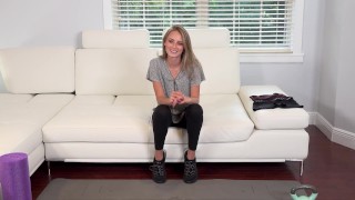 FIT18 - Kyler Quinn - Agent Gives Skinny American Blonde A Creampie - POV