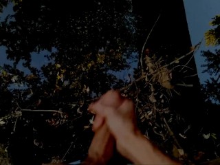 Pissing And Cumming_In Some Creepy Scary Woods! BTM