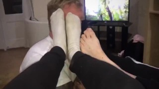 Foot Licking THEIR FOOT SUB IS RUINED BY TWO MASTERS