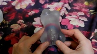 WITHOUT MUSIC ASMR Playing With New Toys Horse Dildo Inside Little Demon's Vagina