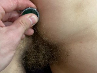 Hairy asshole closeupplay HD 60_fps anal training POV