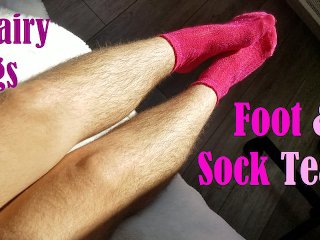 Jambes Poilues Et Pieds En Chaussettes Brillantes, Show Sensuel - Hairysadie