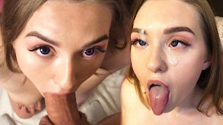 YOU WILL LIKE HER MOUTH JOB. AHEGAO BLOWJOB. CUM ON THE FACE.