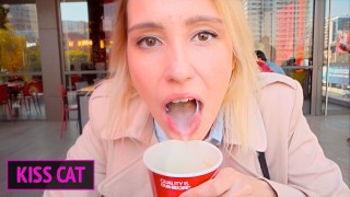 Babe Suck Dick In Toilet Wendis & Drink Coffe With Cum Kiss Cat Public Agent 18