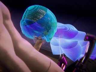 Cyberpunk - Sex with Holographic girl - 3D Porn. 