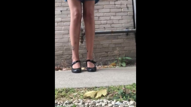 COMPILATION girl peeing outside, because she couldn’t hold it 15