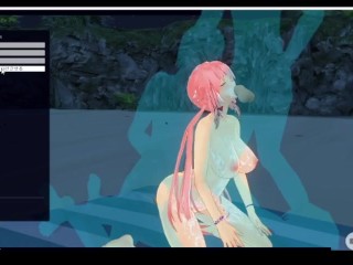 [CM3D2] - The Future Diary, Yuno Gasai gets roughlyused at_the beach