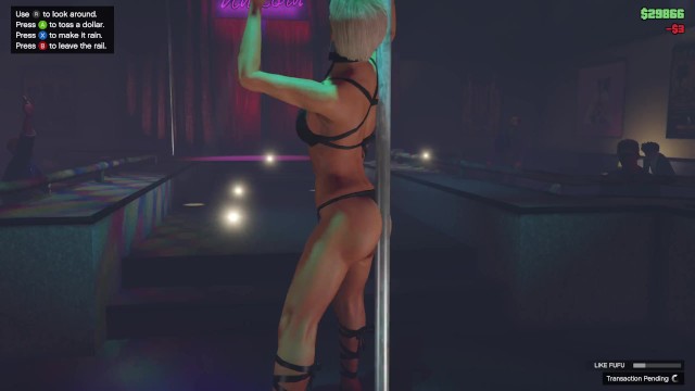 FUFU POLE DANCING IN STRIP CLUB