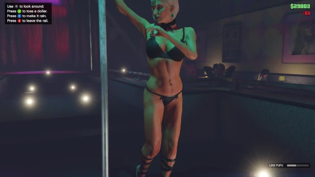 FUFU POLE DANCING IN STRIP CLUB