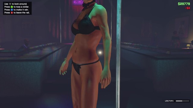 FUFU POLE DANCING IN STRIP CLUB