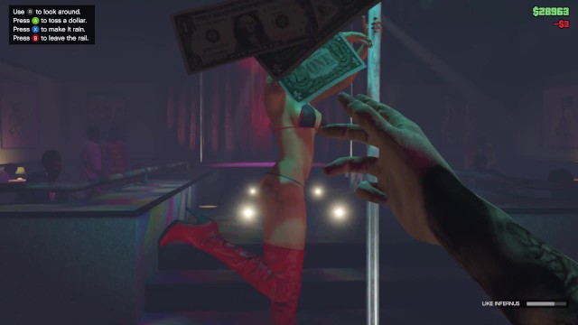 INFERNUS POLE DANCING IN STRIP CLUB