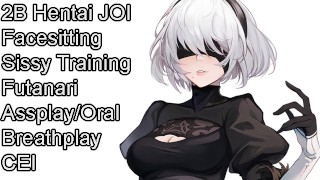 Femdom Joi Hentai JOI Futanari Assplay Breathplay Facesitting Oral CEI Sissy Training 2B's Corruption
