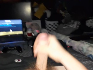 Got bored waiting so I_decided to make my huge cock cum