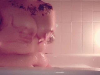 NerdyGothCurves Bubble bath, Tit play, Ass Fuck with Toy
