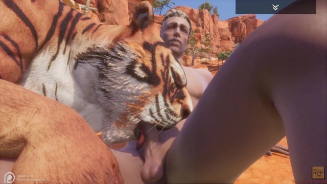 3d Gay Furry Tiger Porn - Wild Life / Teen Guy getting Knoted by Tiger - Pornhub.com