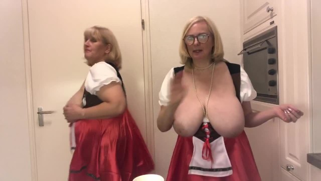 Oktoberfest - 2 busty topless blondes