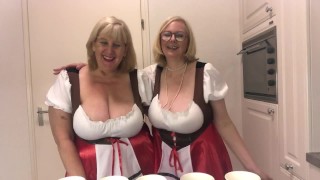 2 Busty Topless Blondes At Oktoberfest