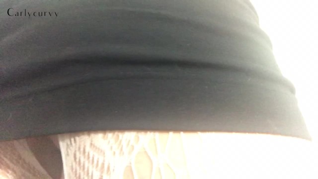 Bending over in a short skirt! Showing my ass and rubbing my holes! 10