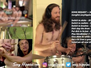 Handjob and Fingering_My Partner While Drumming_LIVE on CB
