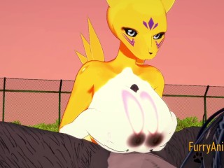 Digimon Hentai 3D Furry - Tomon have sex with black_dog