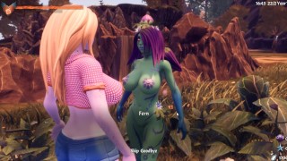 Outside Plant Monster Girl Sucked My Huge Cowgirl Tits In Breeders Of Nephelym Hentai 3D Game Ep 1