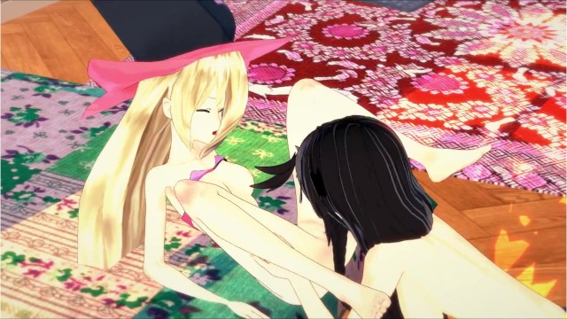 Tales of Berseria Hentai - Velvet fucks Magilou with a lesbian strapon until she cums.