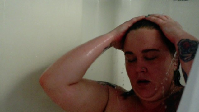 BBW GF Golly Bells Brushes Teeth and Showers in Slow-Mo. Soapy Belly Play Very Cute 13
