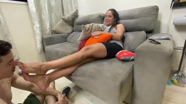 LONG PREVIEW Goddess Kiffa Personal trainer lesson for free FOOT WORSHIP SMELLY FOOT FOOT MASSAGE 12