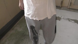 Pee 4K Pee While Walking In Sweatpants