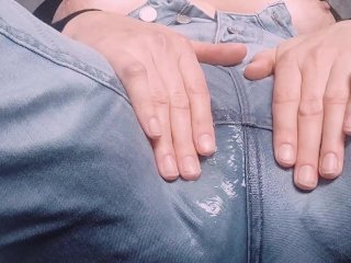 Bbw Wetting and Masturbating_Til Orgasm in_Piss Soaked Jeans After Long Hold