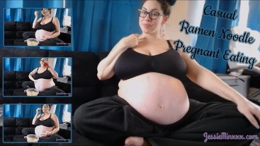 Casual Ramen Noodle Pregnant Eating