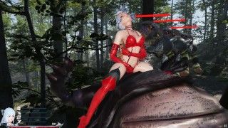 Xxx免费视频 - 剑姬 SFM 3D 无尽游戏第 1 集在兽人观看时在森林中激烈肛交和性爱
