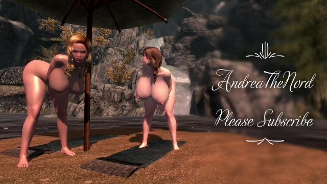 MASSIVE BOOBIES And Magic Dildos On The Beach In Skyrim