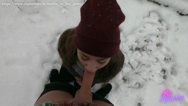 Cum in Mouth in the Cold
