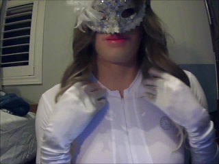 Masked Girl in White Pt4! A shy masked girl_shows you her carnival mask_:3
