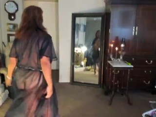 mature Latina woman dancing, putting stuffing my_panties in my ass hole to dance