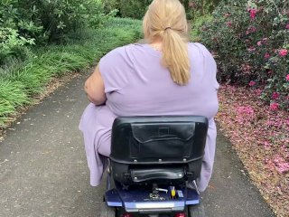 Ssbbw Mobility Scooter Struggle - Too Fat!