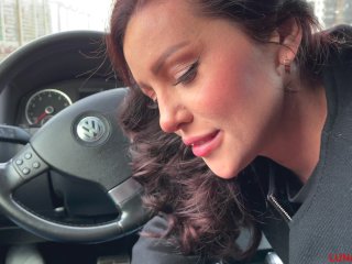Blowjob_and Cum Swallowing_in the Car. What Could Be Better?