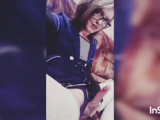Crossdresser Hattabi4Ik Self Creampie Cumshot