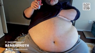 Fat Guy Crushing Cans Belly Play And Burping Bearhemoth 6'4 702 Pound Superchub