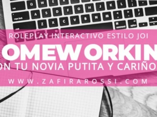 ROLEPLAY & JOI HOME OFFICE CON_TU NOVIA PUTITA Y CARIÑOSA [HOMEWORKING] ASMR AUDIO_ONLY SEXY SOUNDS