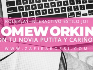 ROLEPLAY &JOI HOME OFFICE CON TU NOVIA PUTITA Y CARIÑOSA [HOMEWORKING] ASMR AUDIO ONLYSEXY SOUNDS