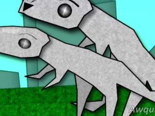 dual dino tyrannosaurus t rex hardcore hard roar