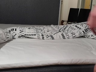 Best video so far! Bed humping and moaning in_hotel room_) HugePinkDick