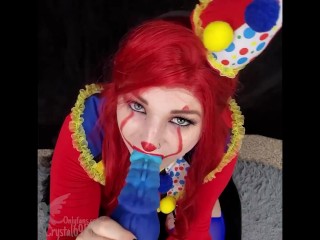 Clown takes huge creampie by large bad dragon...