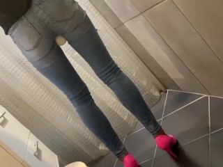 Desperate Pee_in my Jeans next he Pee on Me and on end give him BlowJob withCum on me